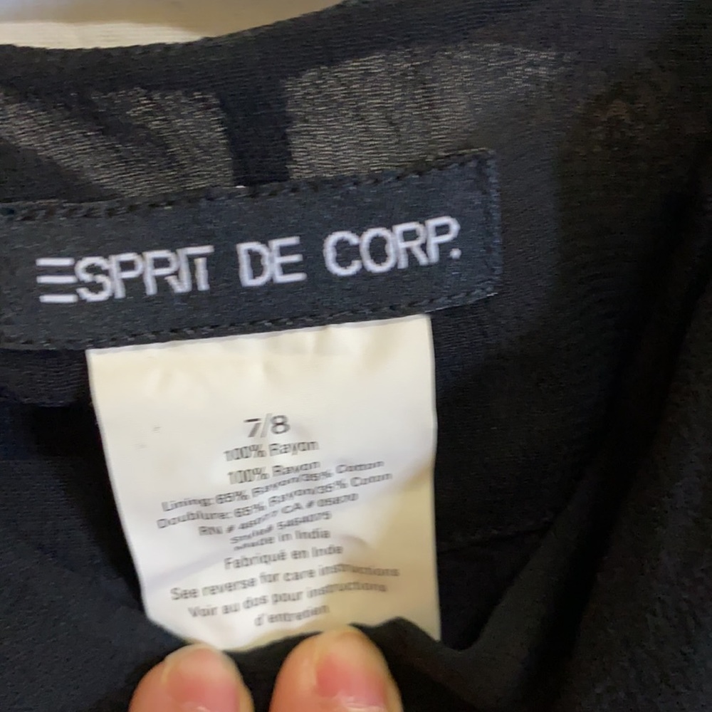 Esprit De Corp black short sleeve dress size 7/8 - Picture 4 of 9